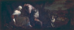 Juda en Tamar door Jacopo Bassano